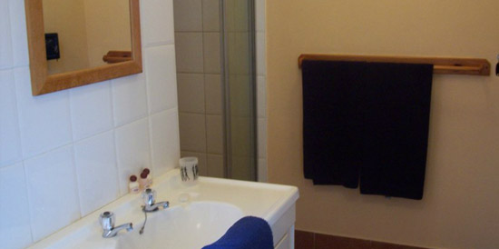 En suite bathroom in one of our self catering rooms