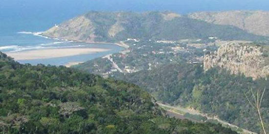 A view of Port St Johns from Mount Sullivan